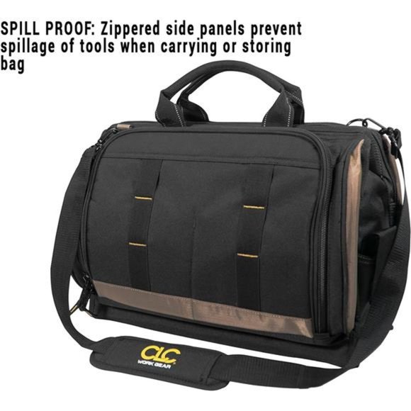 Custom Leathercraft1539 Multi-Compartment 50 Pocket Tool Bag - Picture 3 of 5